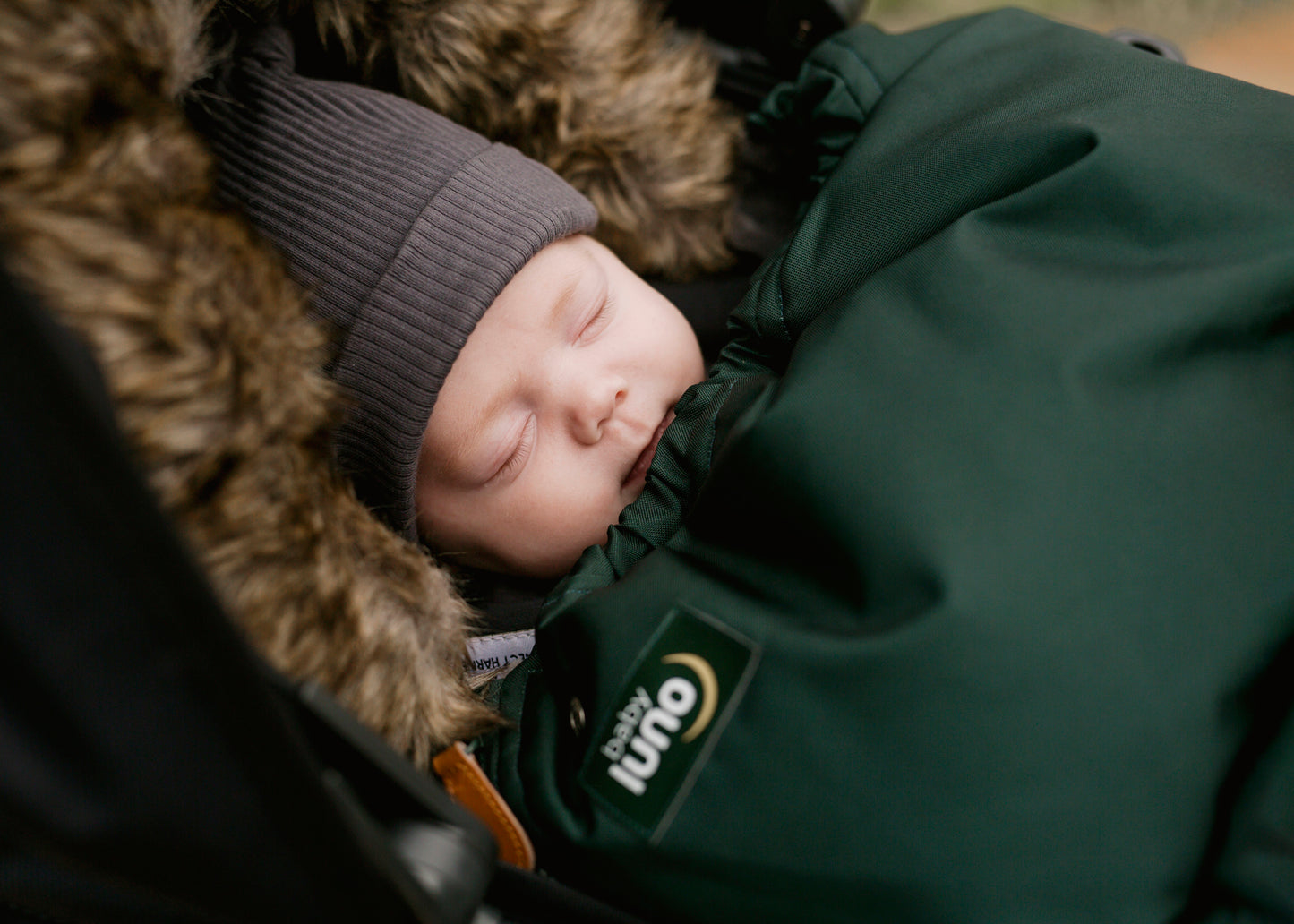 baby luno Nordic Footmuff Pram Liner - Hunter Green (PRE-ORDER)