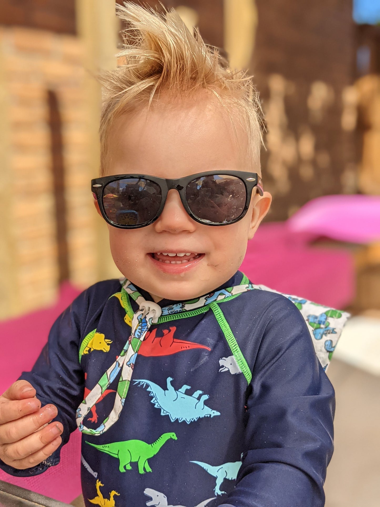 Baby & Toddler Flex-Frame Sunglasses Polarized UV400 With Strap - Black