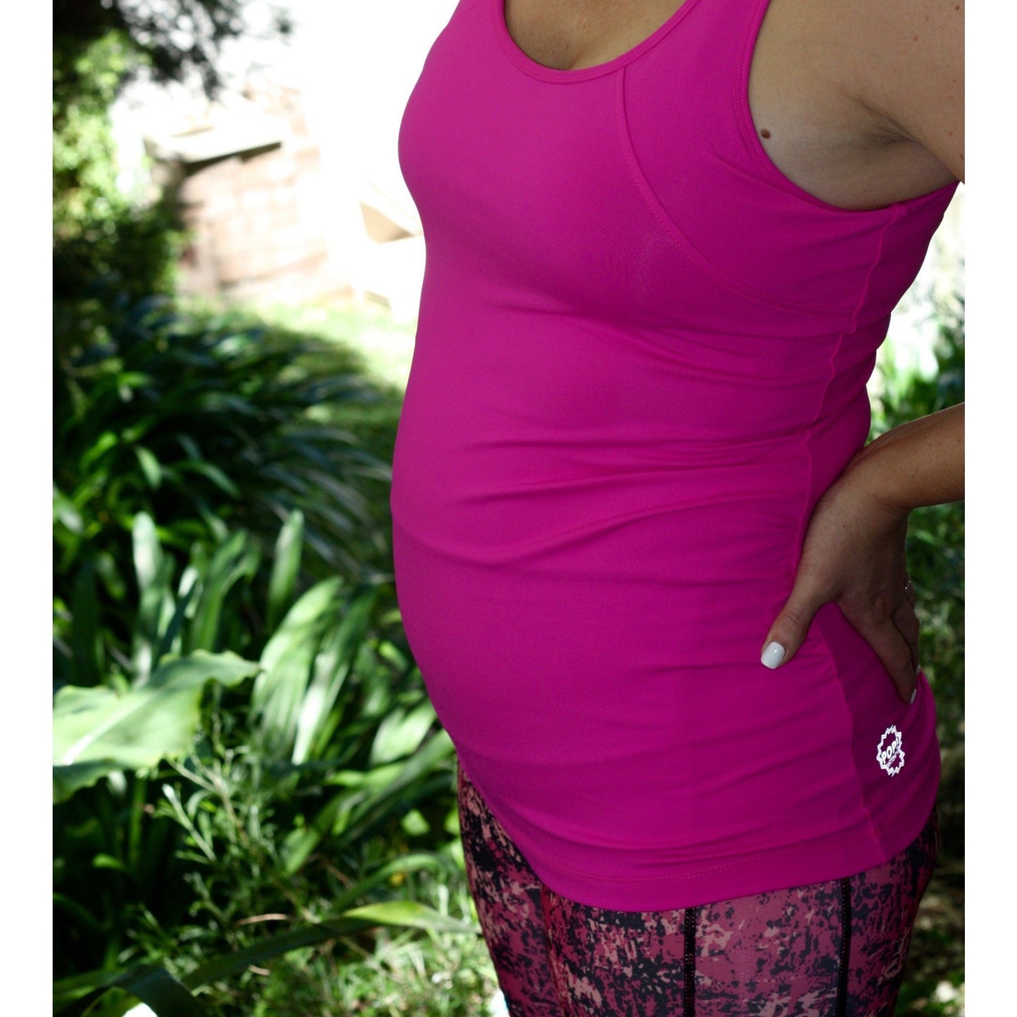 Pregnancy Singlet Bright Pink - Baby Luno