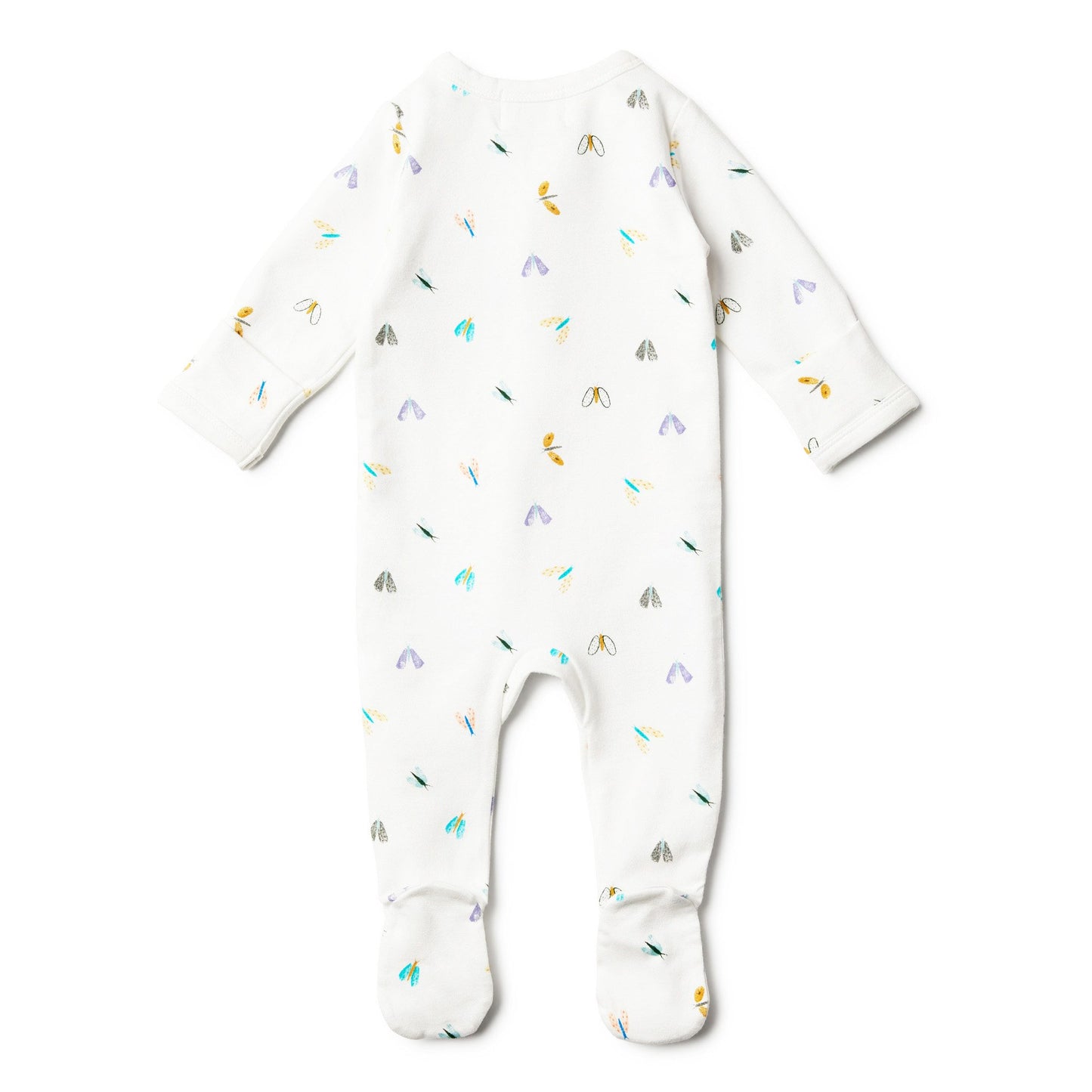 Baby Zipsuit - Organic Cotton Flitter Flutter - Baby Luno
