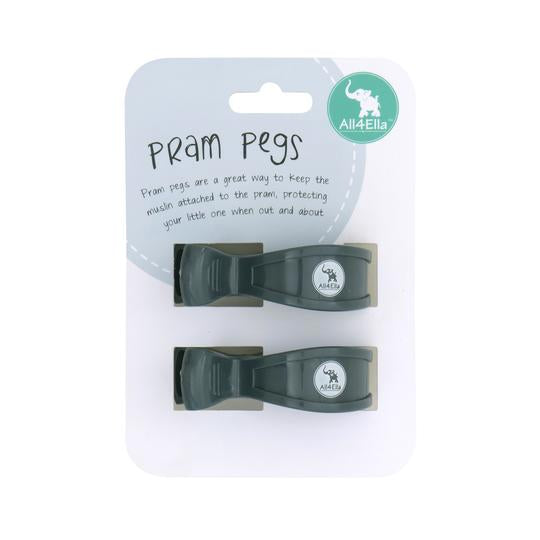 Pram Pegs 2-pack - Charcoal