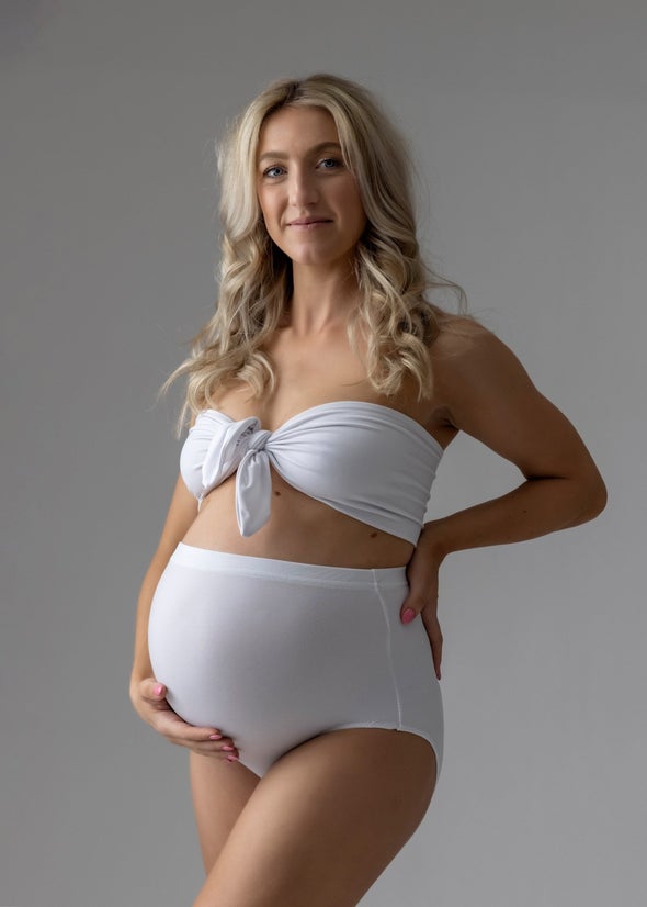 Maternity Tie Front Bandeau Top