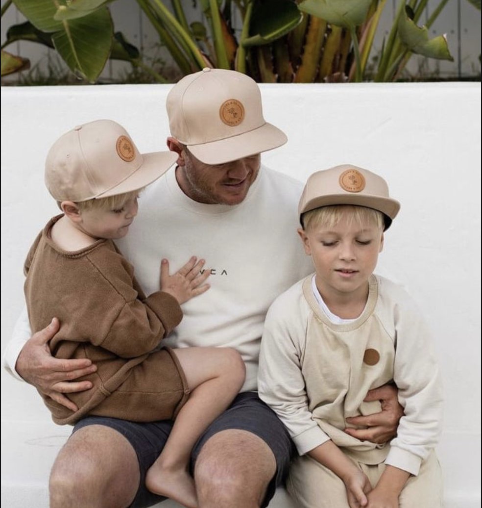 Matching snapback hats parents kids baby