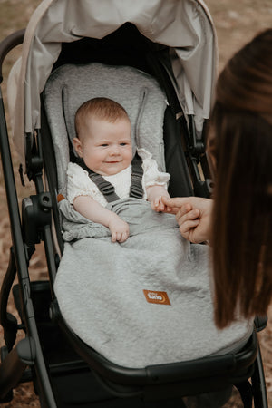 baby luno LITE (Summer) Footmuff Pram Liner - Grey Marle