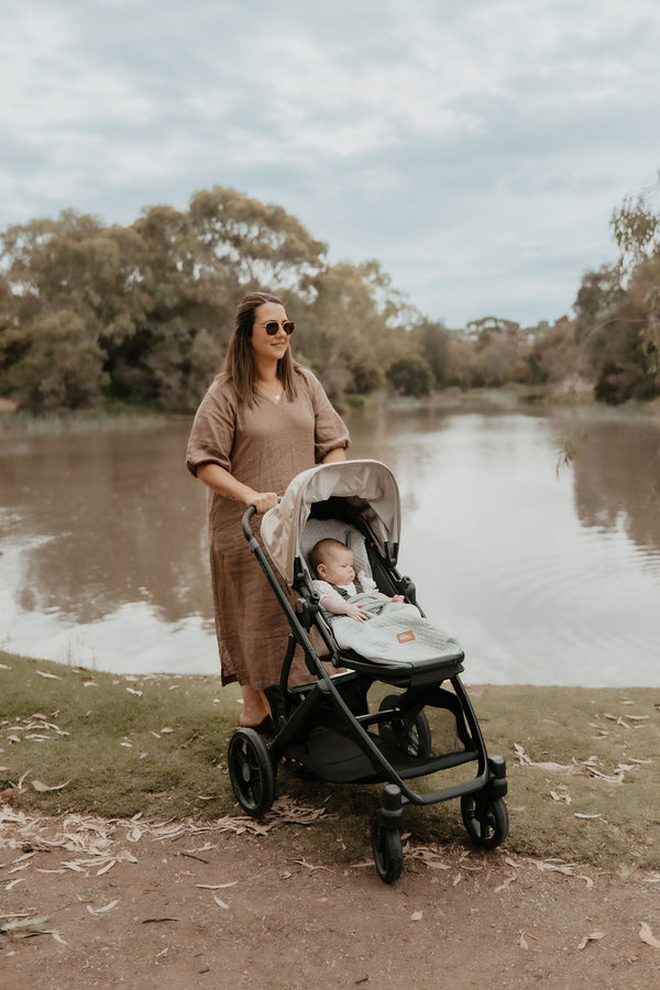 baby luno LITE (Summer) Footmuff Pram Liner - Grey Marle