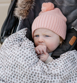 baby luno 100% Cotton Knit Beanie - Soft Blush Pink