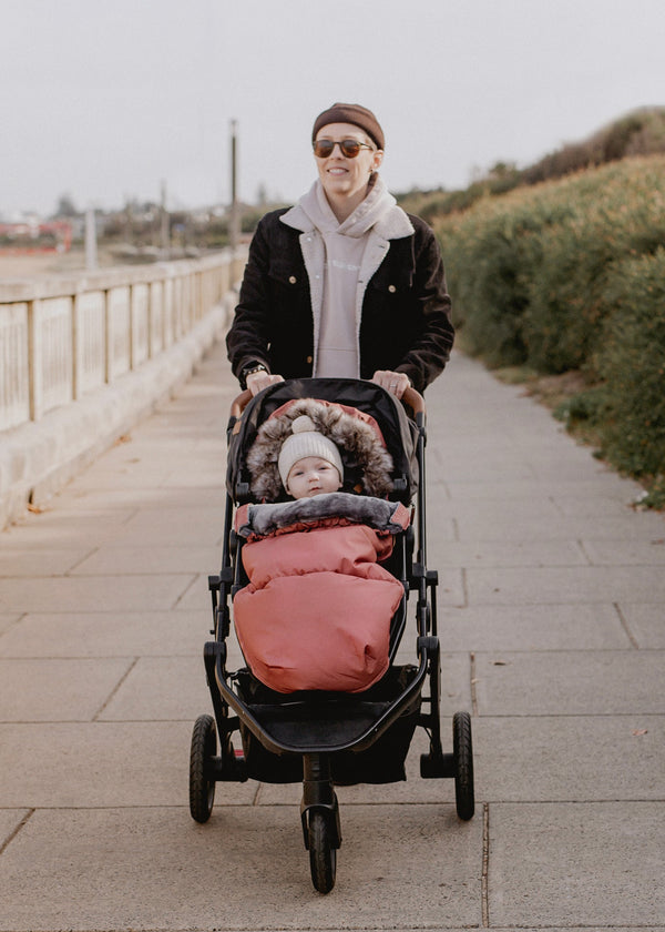 baby luno Nordic Footmuff Pram Liner - Terracotta (PRE-ORDER)