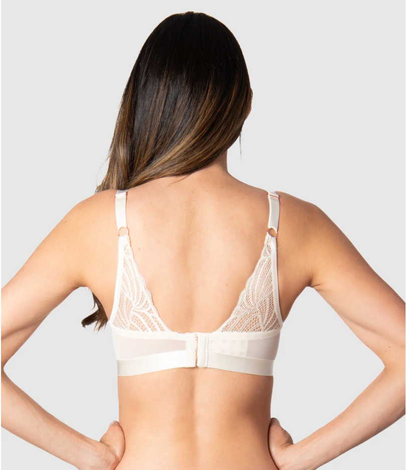 Nursing Bra - Warrior Plunge Flexiwire Hotmilk Ivory