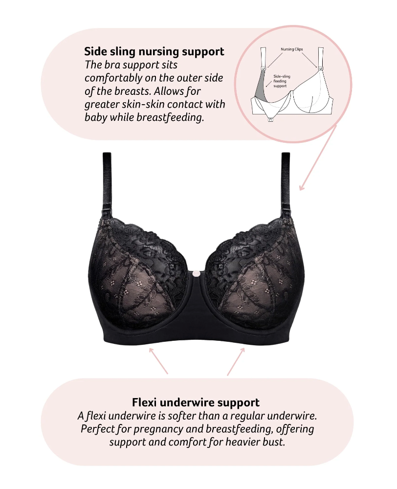 Nursing Bra - Hotmilk Temptation Lace Black