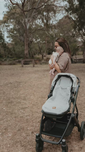 baby luno LITE (Summer) Footmuff Pram Liner - Grey Marle