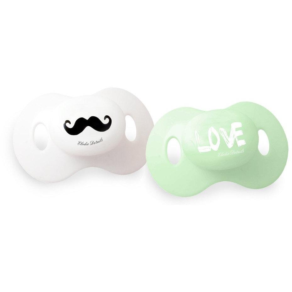 Dummy - Moustache LOVE 2-pack - Baby Luno