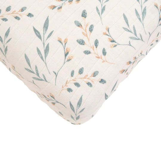 Baby Bamboo Cotton Fitted Cot Sheet - Willow