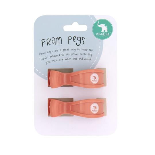 Load image into Gallery viewer, Pram Pegs 2-pack - Coral
