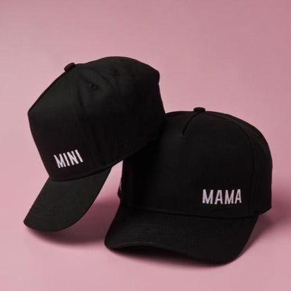 Snapback Hat - Mama & Mini Black (Kids-Adults)