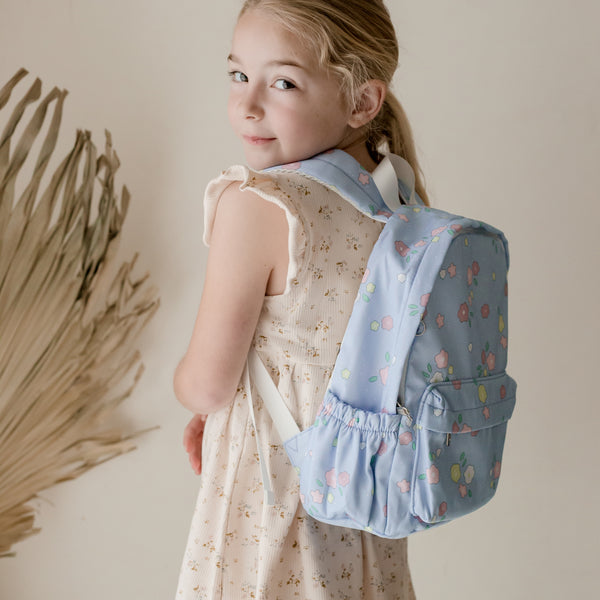 Kids Backpack Blue Floral Ari Collective baby luno