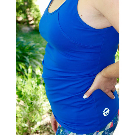Load image into Gallery viewer, Pregnancy Singlet Blue - Baby Luno
