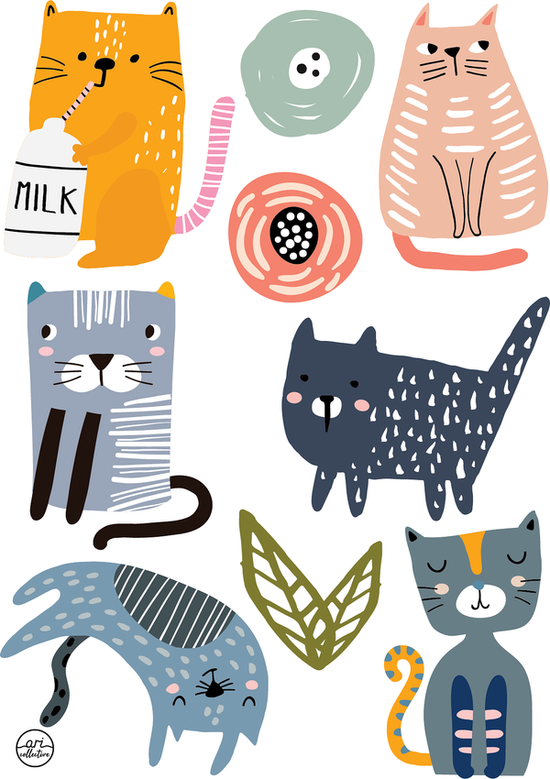 Fabric Wall Decals - Cats