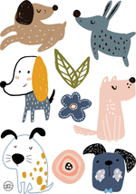 Fabric Wall Decals - Dogs