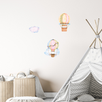 Fabric Wall Decals - Hot Air Balloons