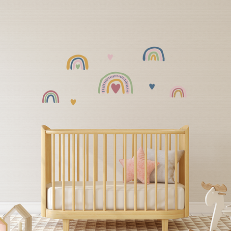 Load image into Gallery viewer, Fabric Wall Decals - Pink Rainbow
