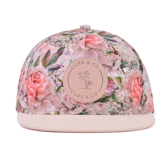 Snapback Hat - Floral Pink (Kids-Adults)
