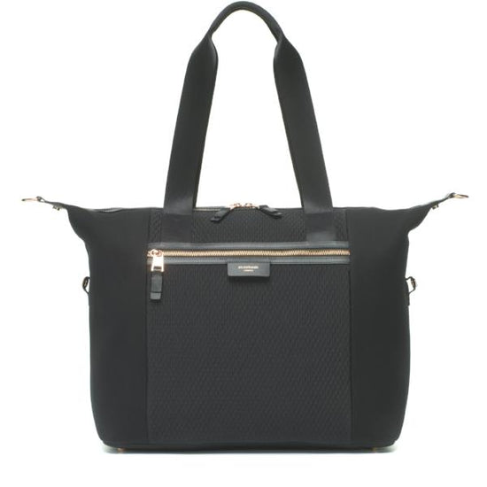 Load image into Gallery viewer, Baby Bag - Storksak Stevie Luxe Black Scuba - Baby Luno
