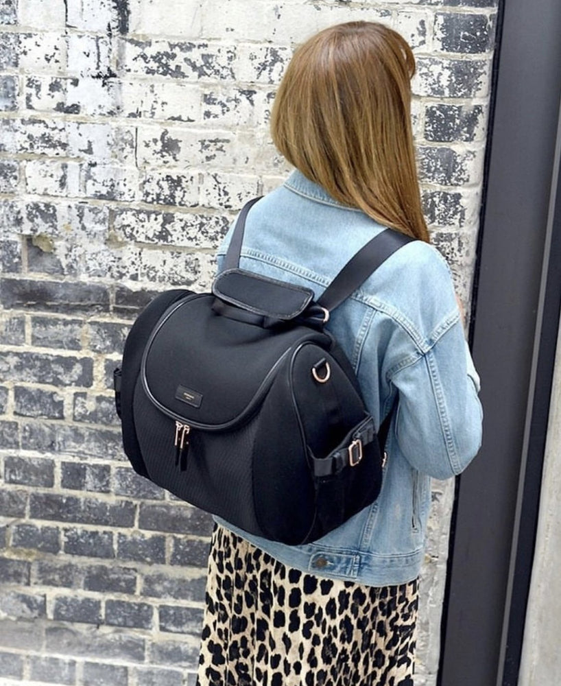 Storksak Poppy Luxe Convertible Backpack Diaper Bag - Scuba Black