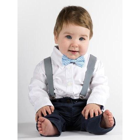 Load image into Gallery viewer, Bow Tie &amp;amp; Suspenders - Mr. Jackson - Baby Luno
