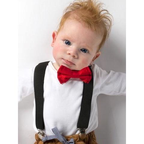 Load image into Gallery viewer, Bow Tie &amp;amp; Suspenders - Mr. Oscar - Baby Luno
