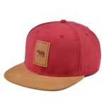 Snapback Hat - Suede Red Cub (Kids-Adults)