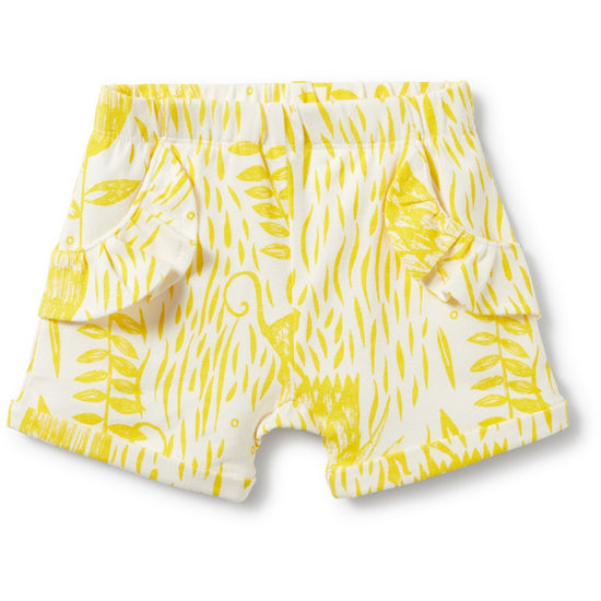 Baby Shorts - Mellow Yellow Ruffle Pocket - Baby Luno