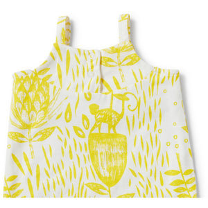 
                
                    Load image into Gallery viewer, Baby Playsuit - Mellow Yellow Ruffle Singlet Strap - Baby Luno
                
            