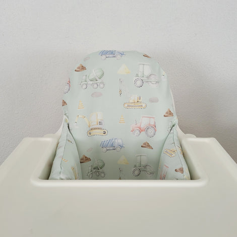 Load image into Gallery viewer, High Chair Cushion Cover - Trucks
