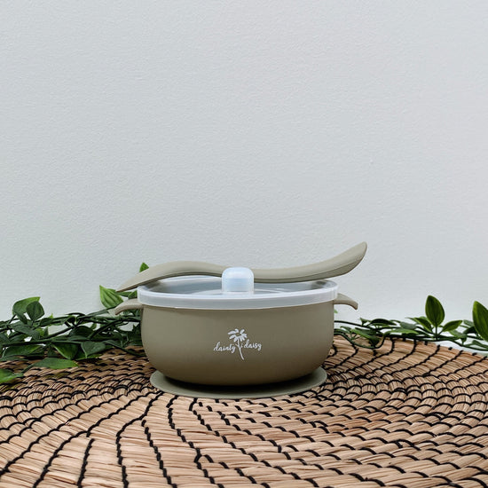 Stickie Bowl with Lid & Spoon Set - Sage