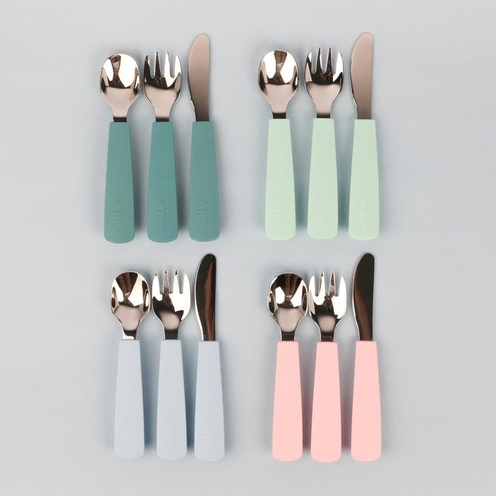 
                
                    Load image into Gallery viewer, Toddler Feedie Cutlery Set - Minty Green
                
            