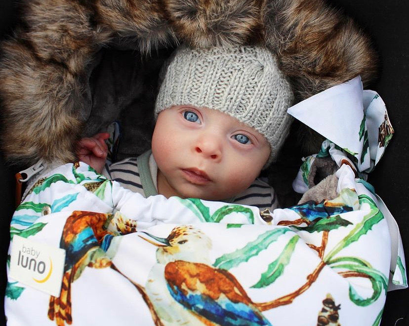 baby luno Nordic Footmuff Pram Liner - Native Wildlife (PRE-ORDER)