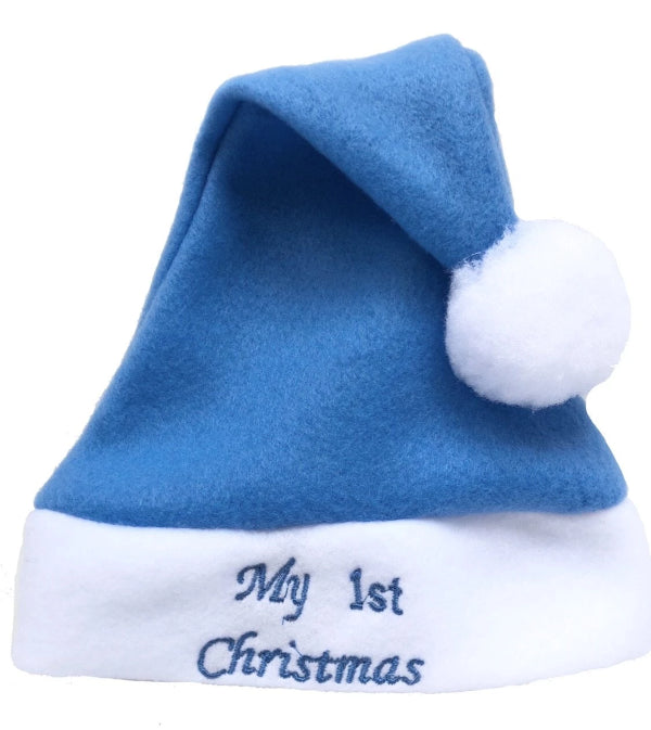 Baby Christmas Santa Hat - Baby Blue - Baby Luno