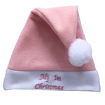 Baby Christmas Santa Hat - Soft Pink - Baby Luno