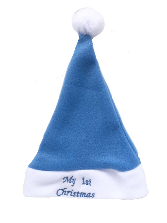 Baby Christmas Santa Hat - Baby Blue - Baby Luno