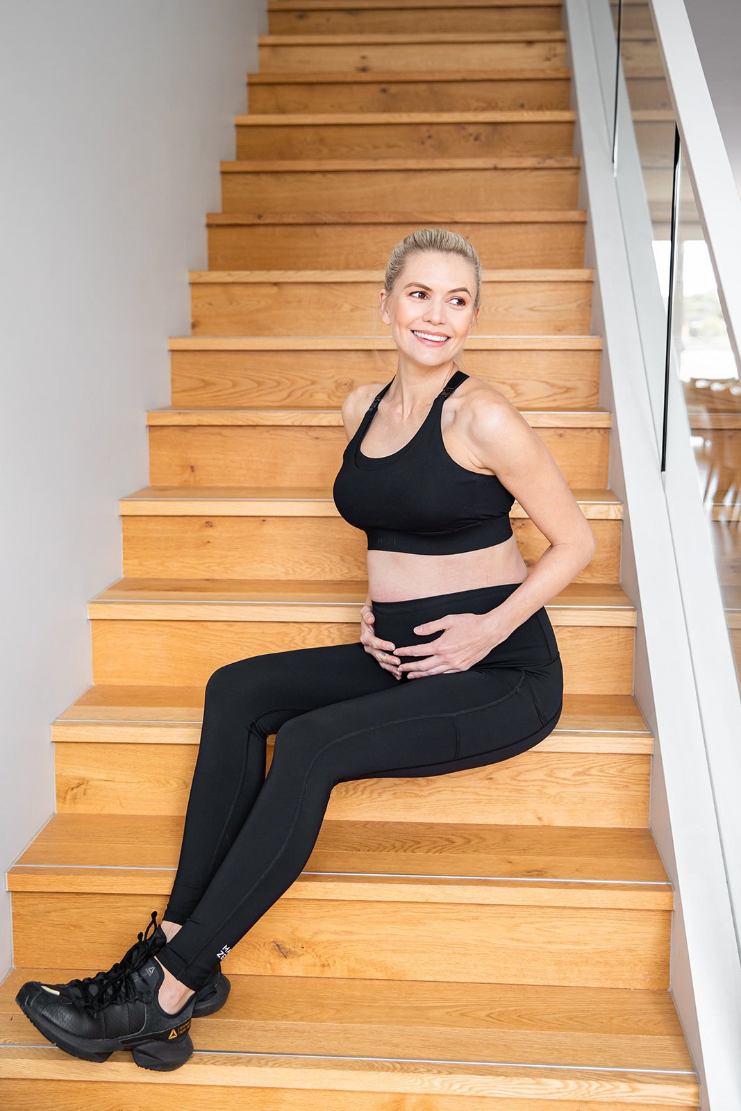 Maternity Leggings - Mama Love Pregnancy & Postpartum Full Length Black