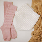 Kids Socks - Little MeMe Cotton Ribbed Blush