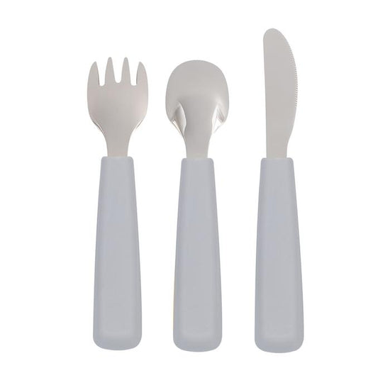Toddler Feedie Cutlery Set - Grey