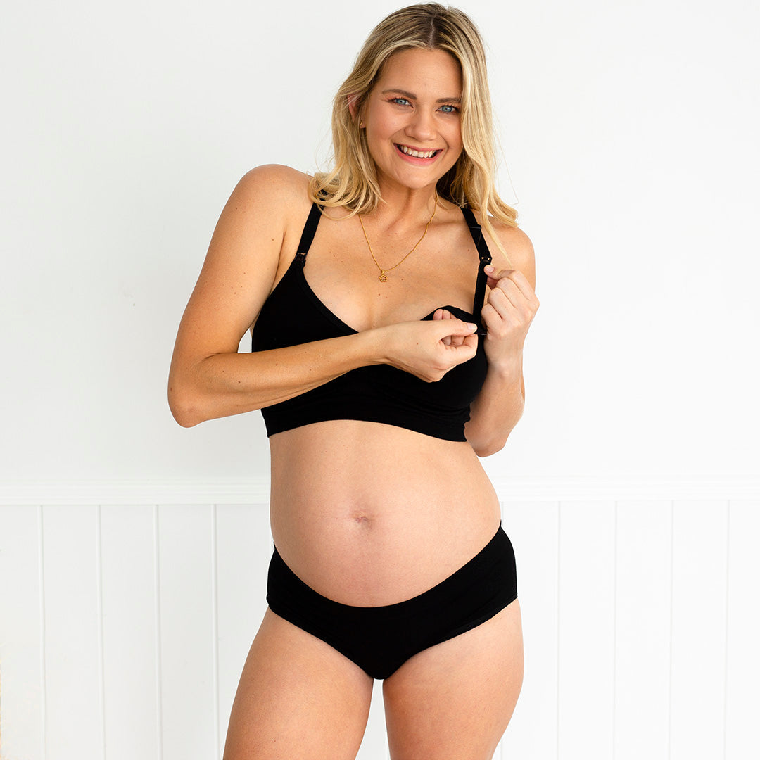 Yummy Mummy Swimwear Striped Snap Design Nursing Bra – PrettyKid