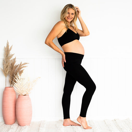 Maternity Love The Bump Long Legging - Jet Black – Carbon38