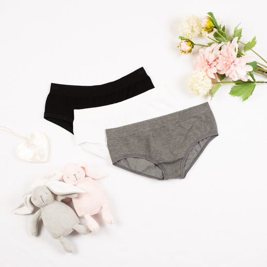 Buy Grey Bamboo High Waisted Underwear. Made in Canada. Maternity